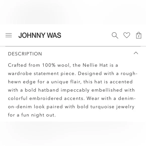 Johnny Was Black Fedora with Colorful Band
Brand New
One Size Johnny Was Hat | eBay main image 4